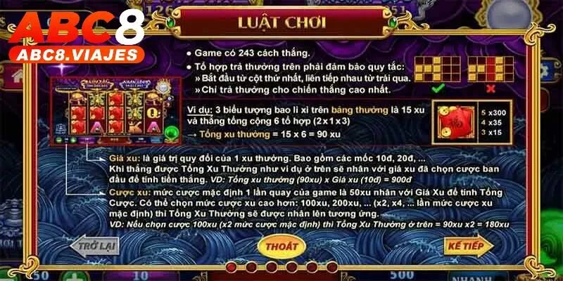Chi tiết quy tắc gia nhập game Kho Tàng Ngũ Long ABC8